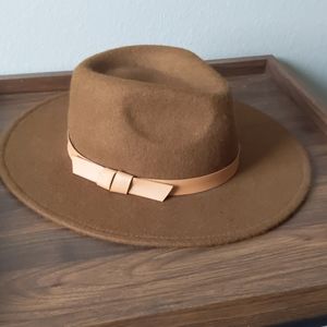 Cute dark brown Panama hat
